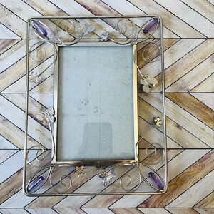 Metal Butterfly Purple Picture Frame